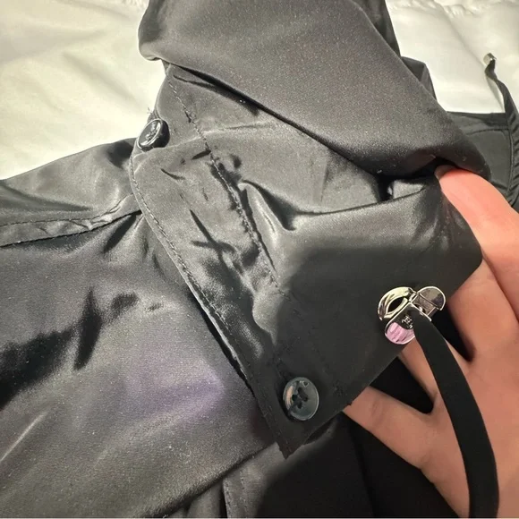 Charter Club Anorak Jacket Large Petite Water-Resistant Hooded Drawstring Waist - Picture 10 of 14